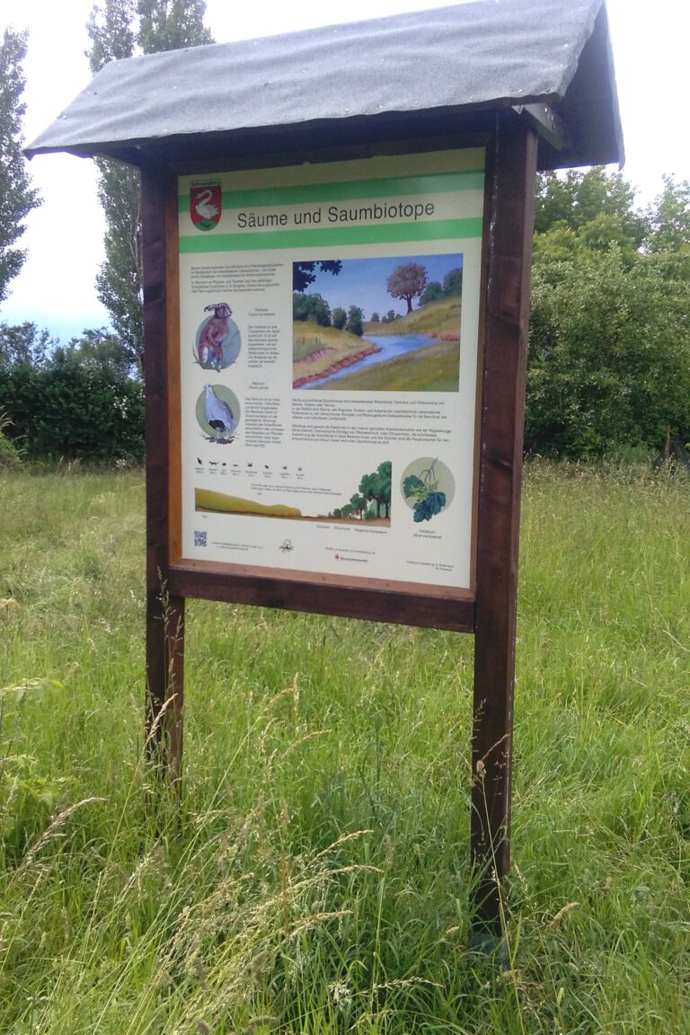 Lehrpfadschild Schwaneberg 2016 Säume und Saumbiotope